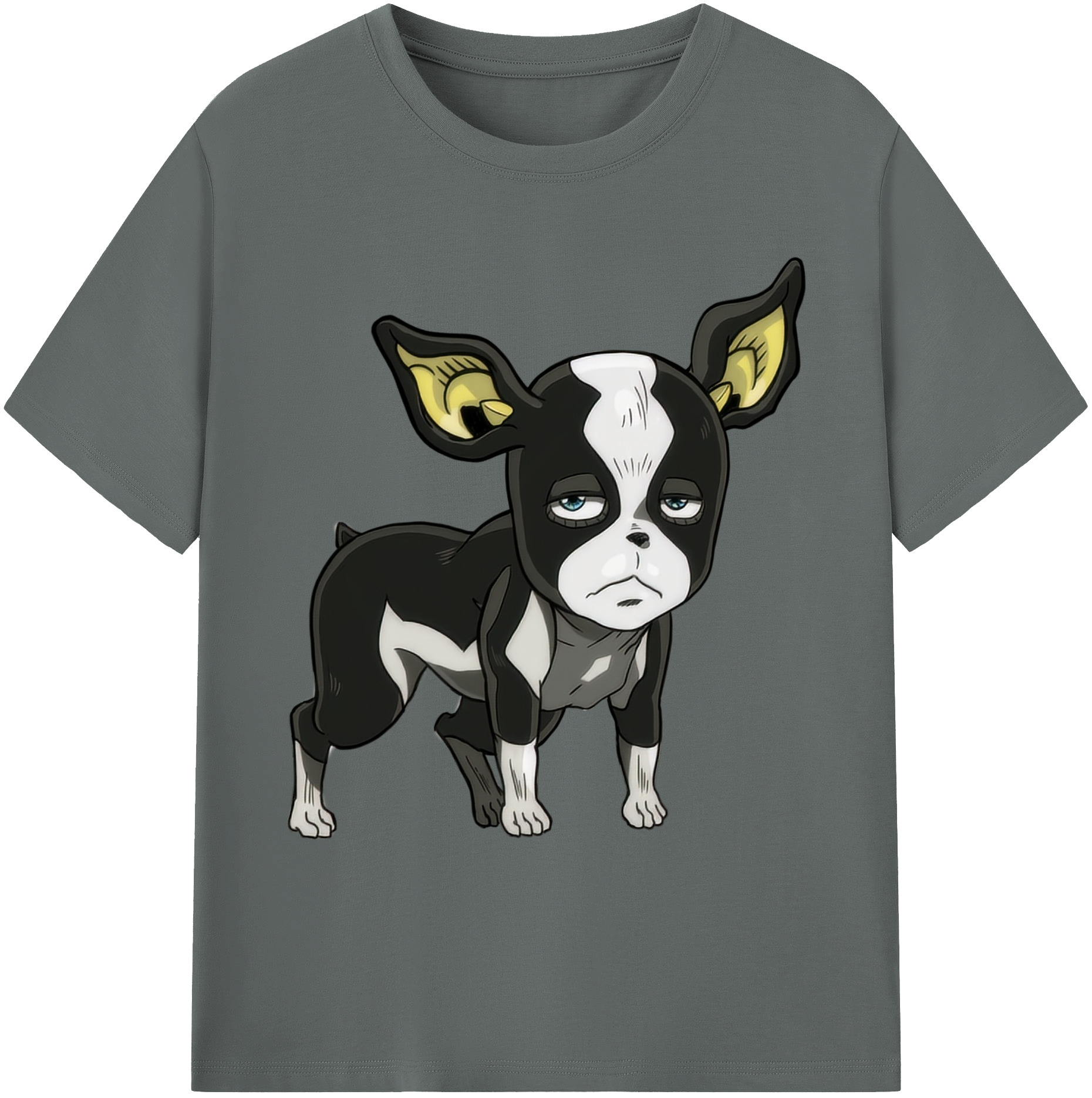 （画像用） ジョジョの奇妙な冒険 イギー JoJo's Bizarre Adventure Iggy 綿100％ メンズ半袖Tシャツ｜肌触りやわらか＆通気性